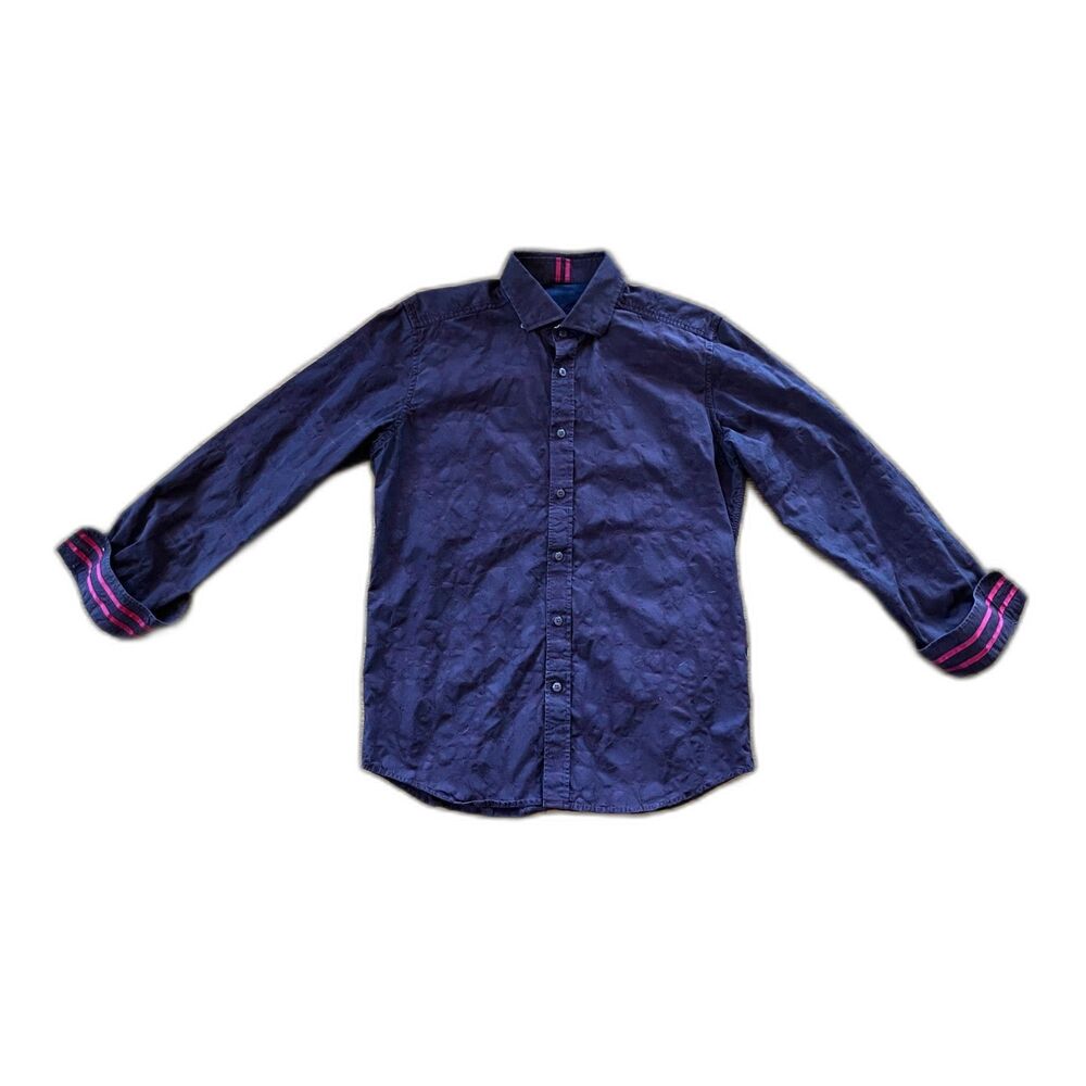Robert Graham Purple Graphic Pattern Button Up Sh… - image 3